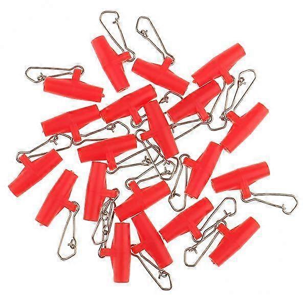 2-4pack 20 stk fiske sinker slides med kroket snap connector for flette line l
