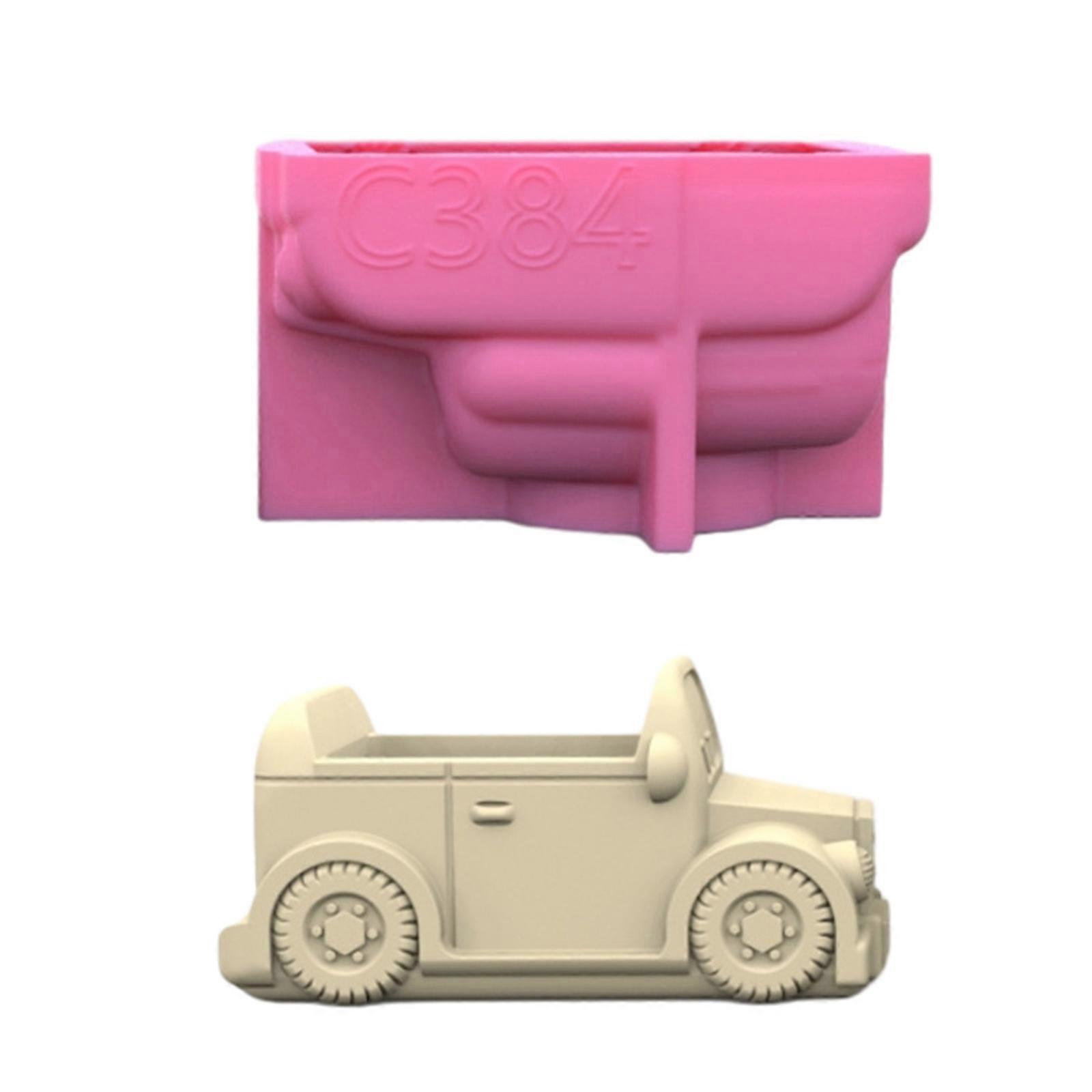 מכונית קטנה גבס עציץ סיליקון עובש אפוקסי שרף יציקת עובש אגרטל עסיסי מלט חימר עובש עט מחזיק עובש