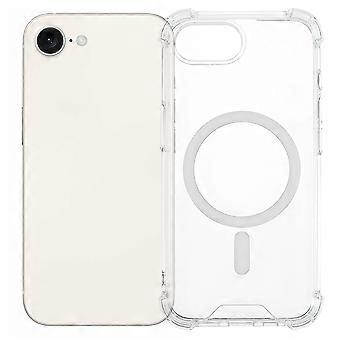 Pour iPhone 16e Coque de téléphone transparente compatible avec la coque arrière antichoc MagSafe 1,5 mm