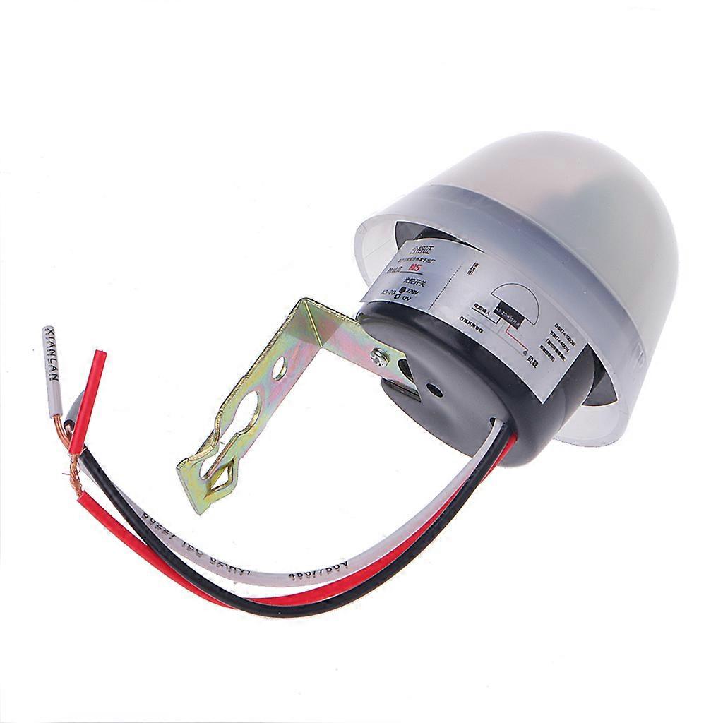 Automatic Auto On Off Photocell Street Light Switch for DC AC 220V 10A Sensor Sw  White