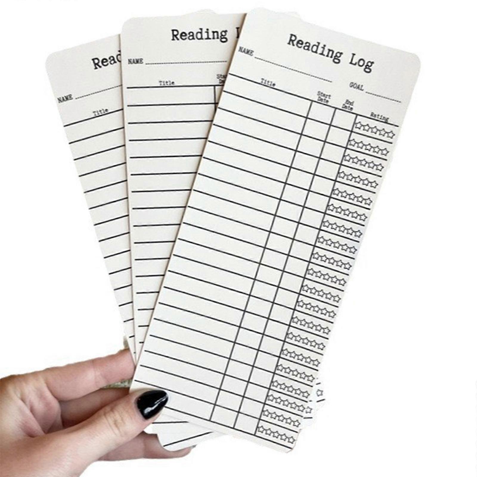 3/6PCS Reading List Book Mark Tracker Reading Page Cards Gift for Student Teacher Book Lovers Readers Bookworm