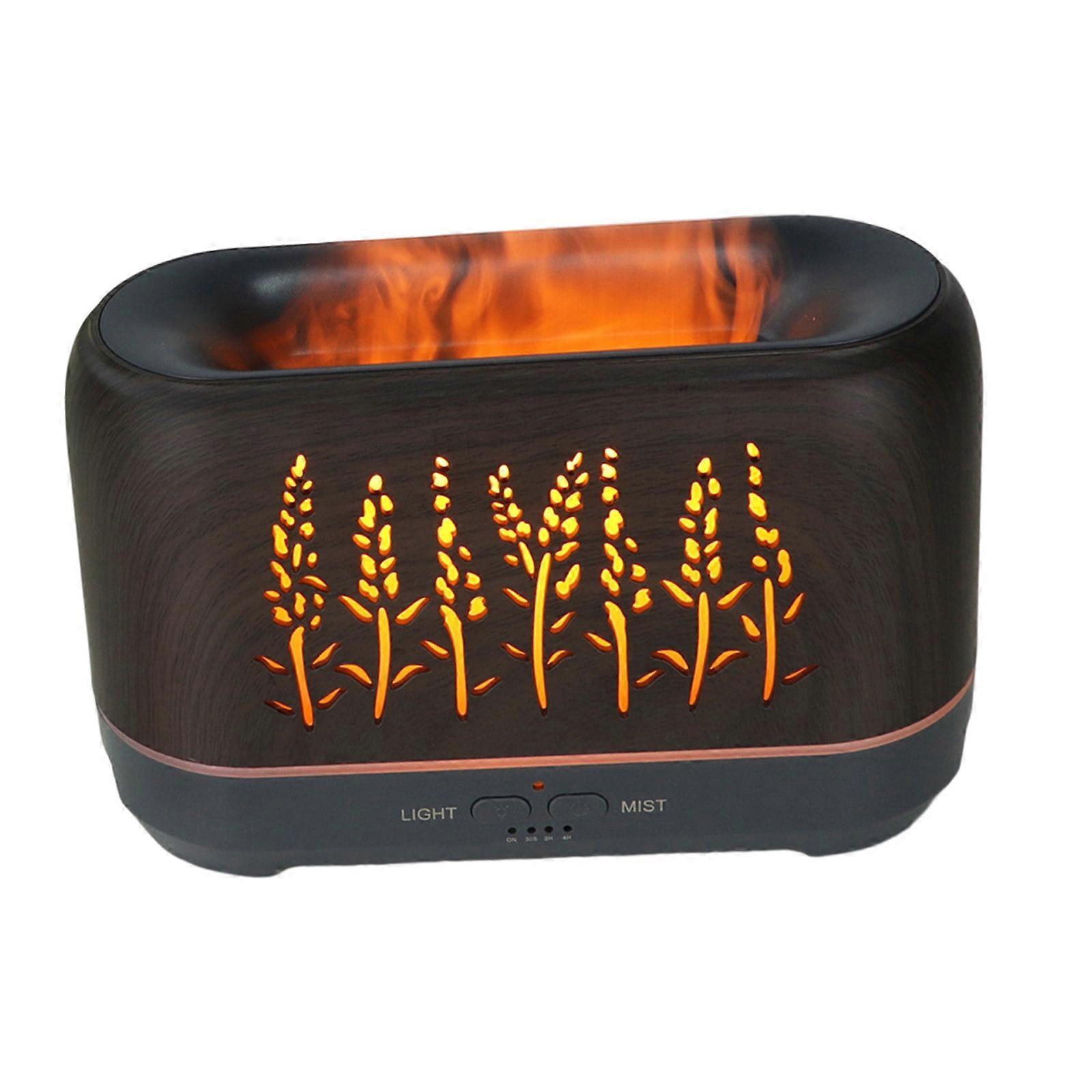 200ml Essential Oil Diffuser Aromatherapy Diffuser Cold Mist Simulation Flame Lamp- Effect Spray Humidifier for Office  SMW