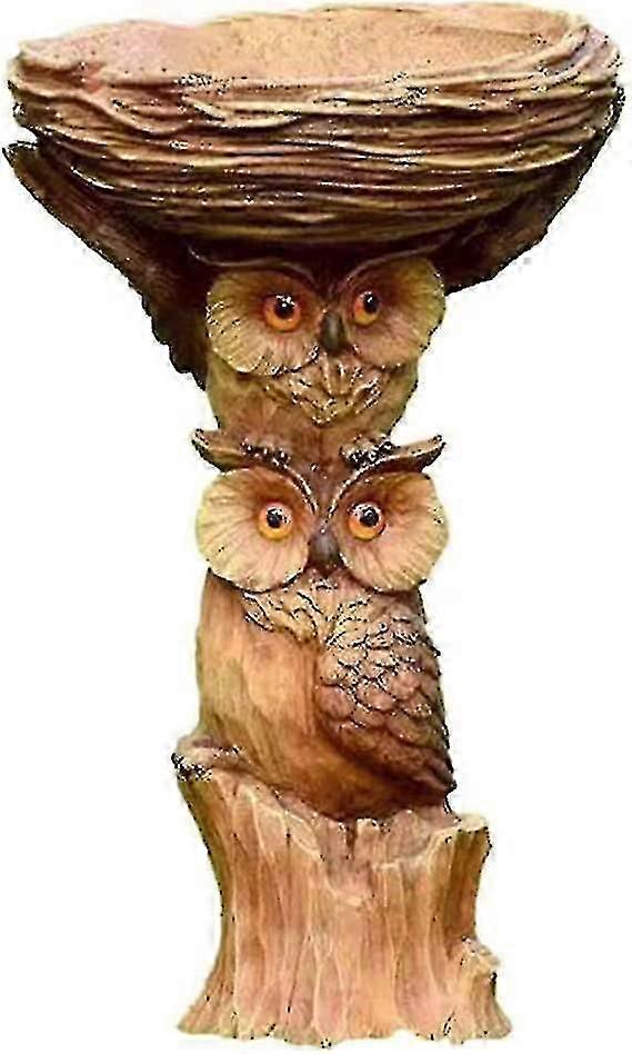 الراتنج البومة الطيور حمام الجنية حديقة الطيور حمام الحلي المنحوتات ساحة العشب الديكور نافورة، حمام الطيور