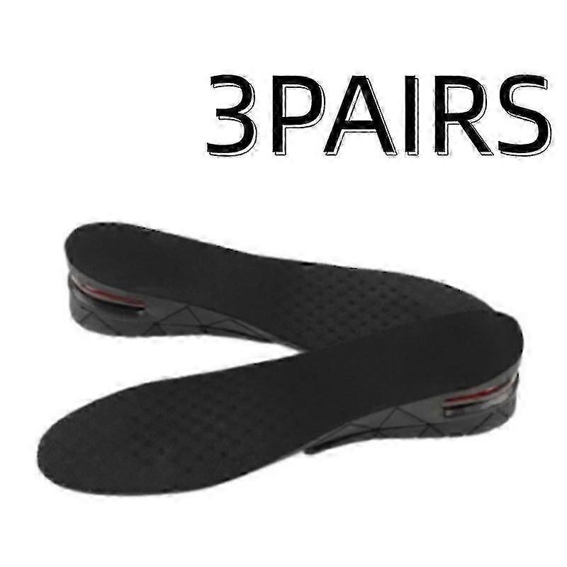 3pairs Unisex Invisible Sports Heightening Insoles Removable Combination Sports Shock Absorp Up To 5cm
