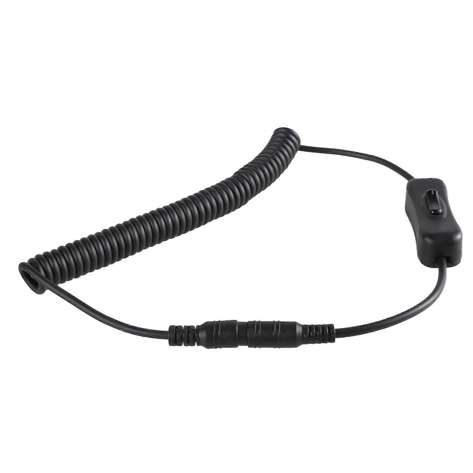 Adjustable 5.5x2.1mm Extension Line Male to Female Extendable Power Cord Wire with Power Switches Key Wide Application