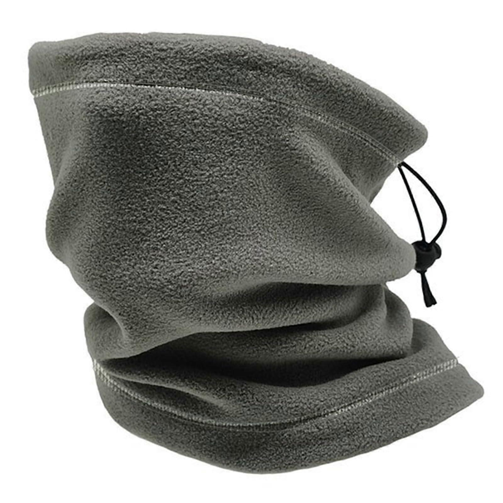 headgear, face covering, fleece neck gaiter, bandana, neckerchief, neck neckerchief, warmer See product size diagram Gray