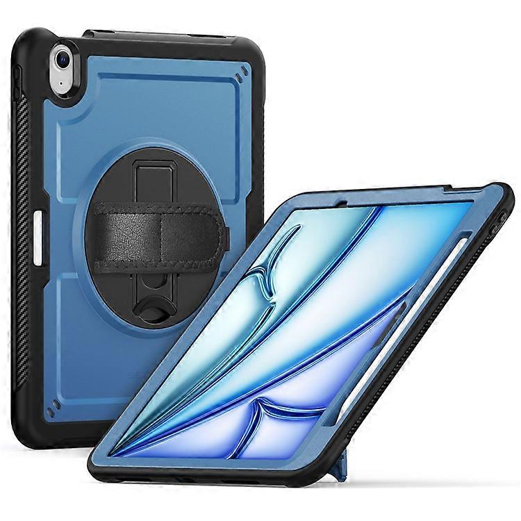 Compatible For iPad Air 11 (2025) M3 A3266 / (2024) M2 A2902 Case Kickstand PC + TPE Tablet Cover with Hand Strap and Shoulder S
