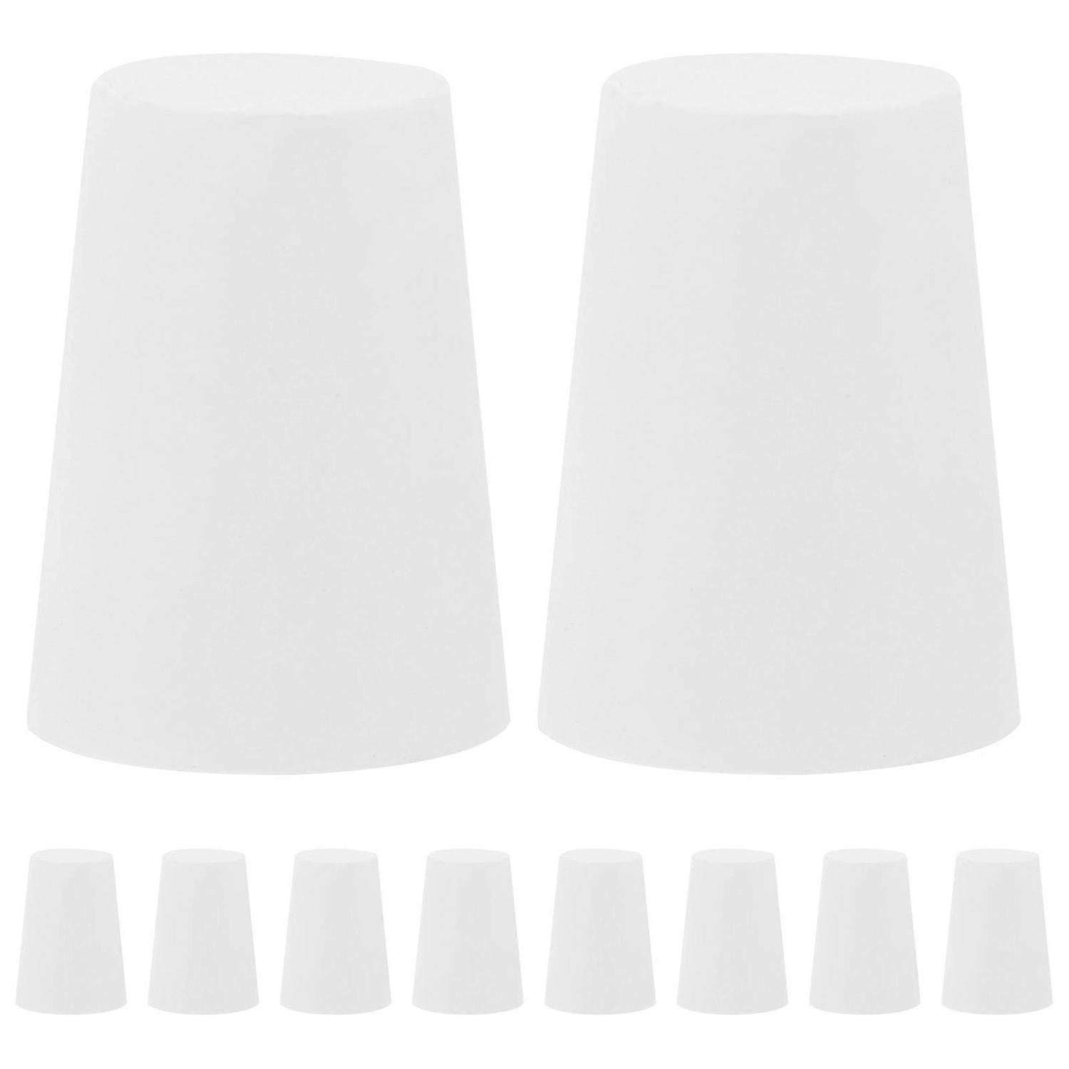 10 pcs Test Tube Plug Rubber Flask Stopper Test Tubes Bungs Stopper Laboratory Flask Plugs