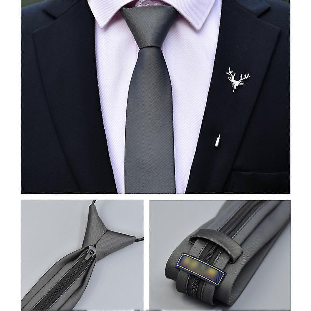 Formal Zipper Tie with Sleek Design, Suitable for All Occasions