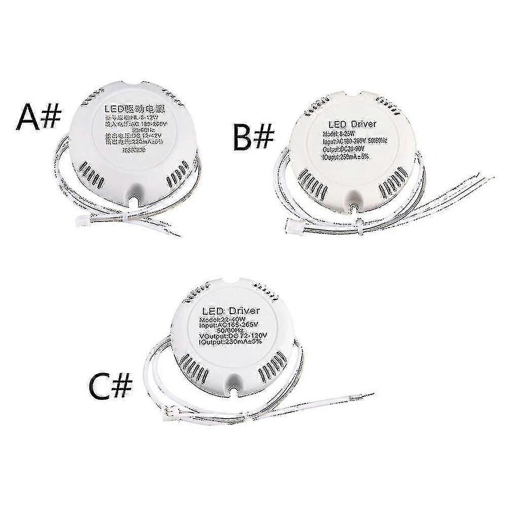 Cirkulär LED-drivrutin AC180-260V strömförsörjningstransformator för lampor belysning