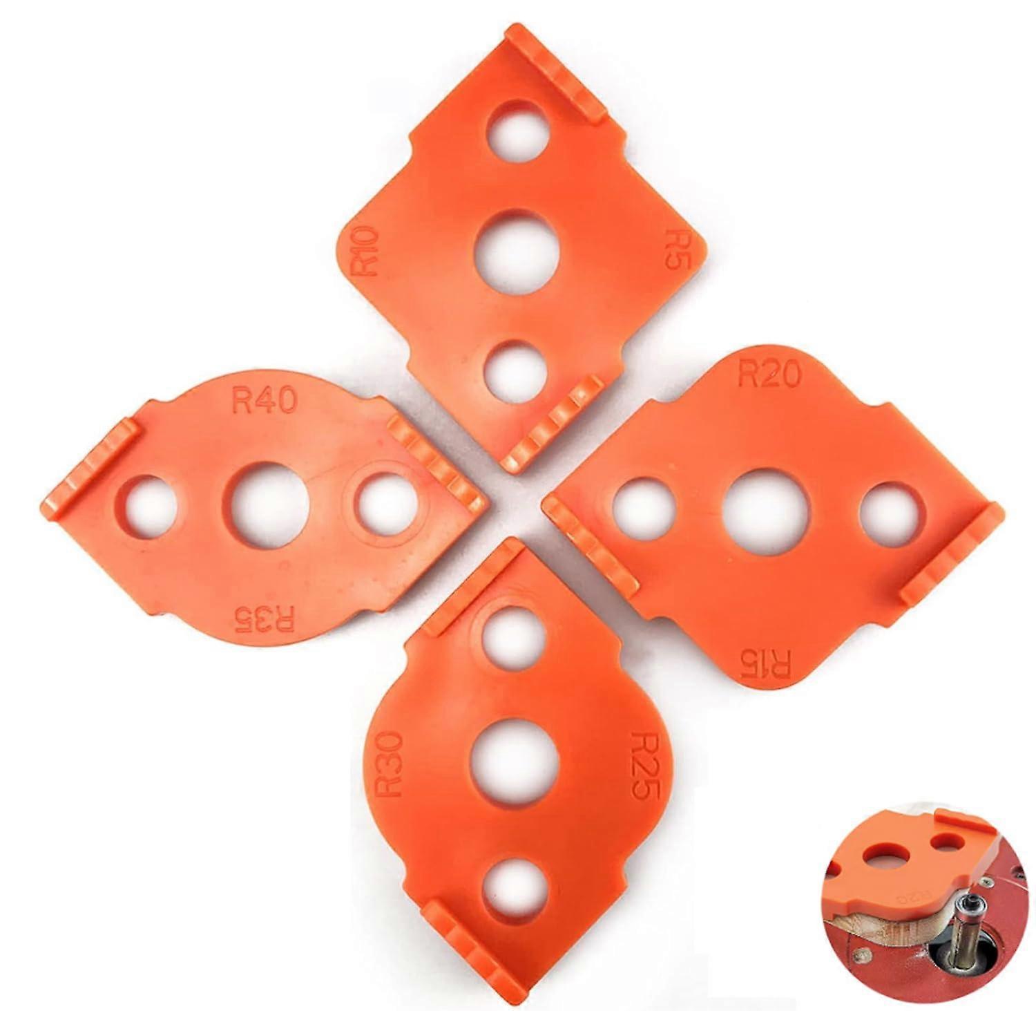 4 Pieces Router Templates for Router Radius Jig, Compatible with Hand Trimmer and Engraving Machines, Woodworking Tools