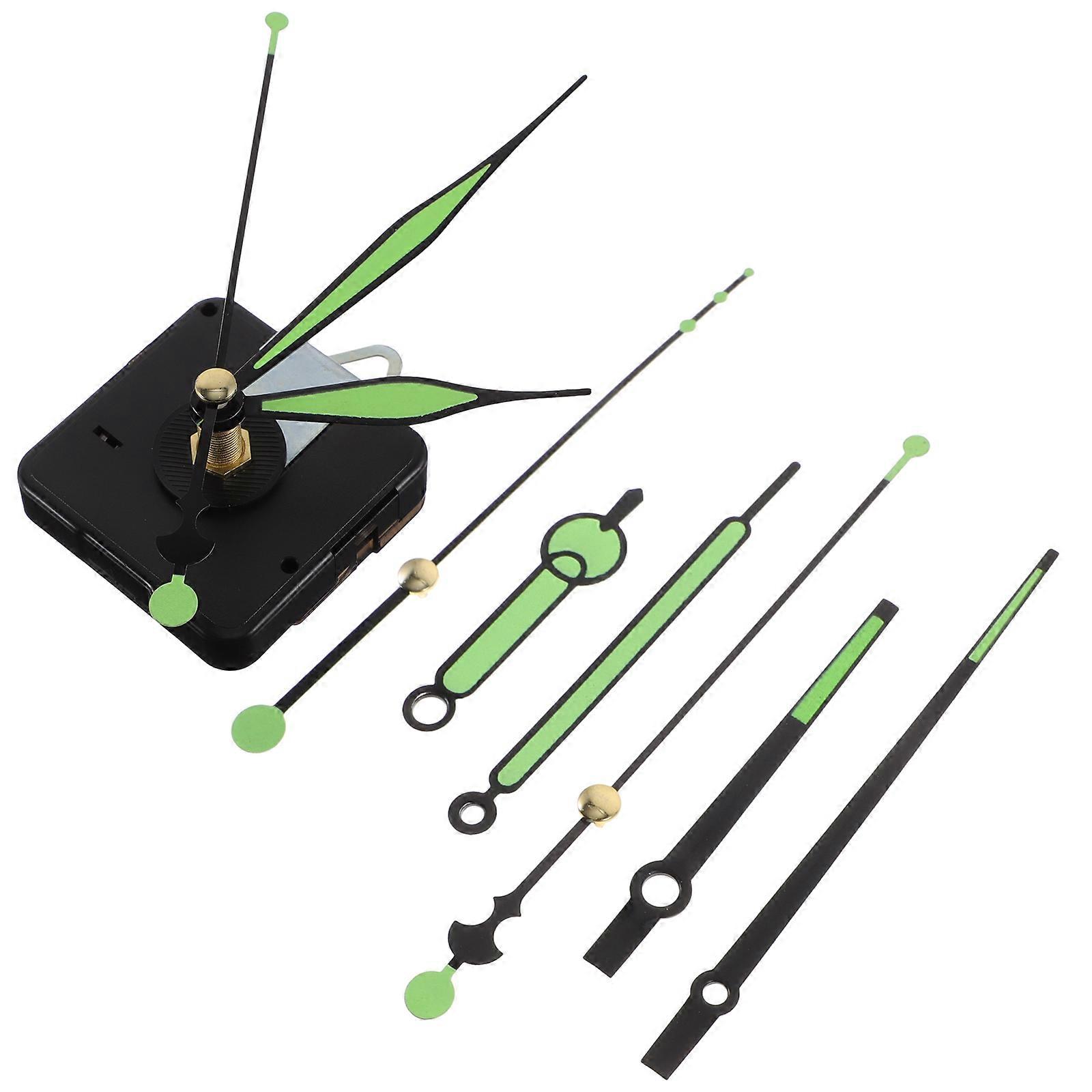 Glow in the Dark Clock Mechanism Kit with Hands, Battery Operated Movement for DIY Wall Clock Replacement, Home Decor