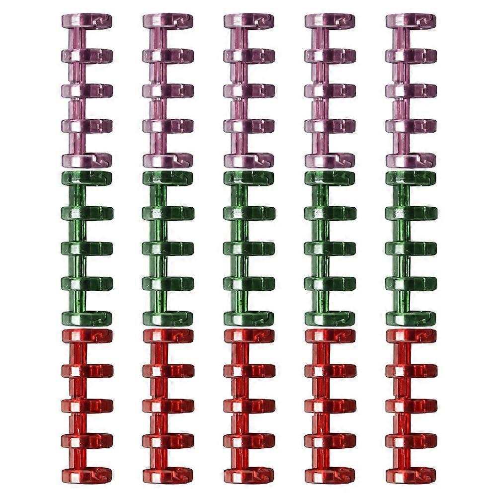 15pcs Loose Leaf Binders Scrapbooking Book Clips Five-hole Segmented Binders