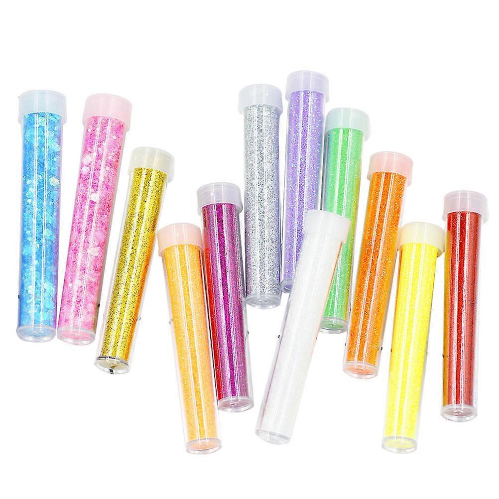 قزحي الألوان الميكا مسحوق الحرفية بريق غرامة الملونة الميكا صبغة مسحوق للفن التصويري زينة العطلات 24 قطعة