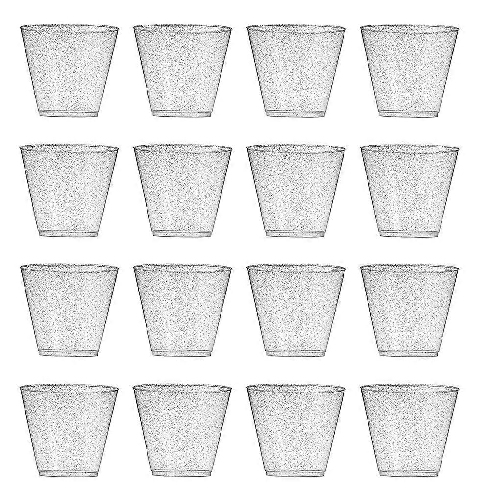 Decorative Water Cup Banquet Dinner 270ml Sturdy Party Accessory Silver 8.9x7.3cm 25Pcs