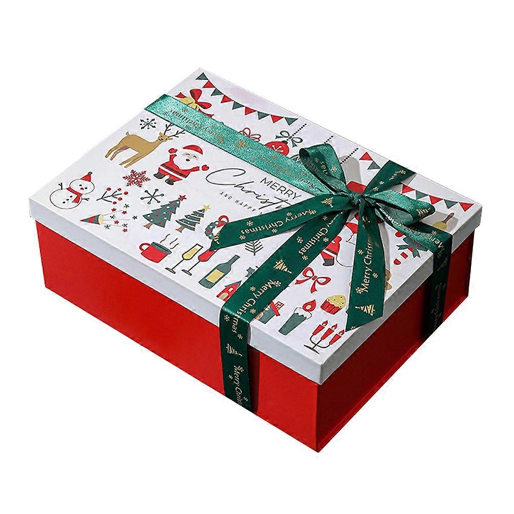 Decorative Boxes With Lids For Christmas Reusable present Box Multi Color 29.00X22.00X10.50CM Decorative 1Pcs