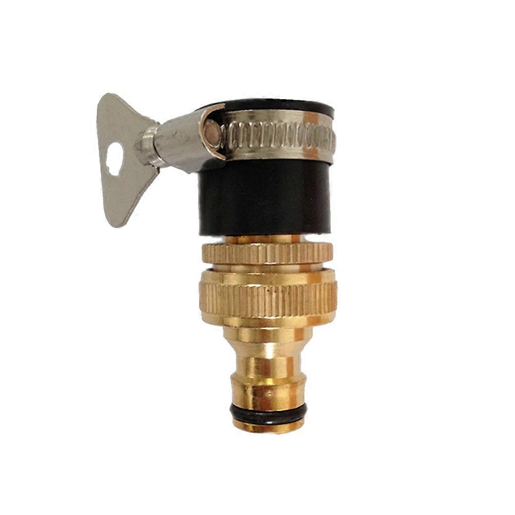 Hose Fittings Brass Faucet Adapter For Washing Machine Tap Home Use Golden 1/2 Inch Thread Conversion 1Pack