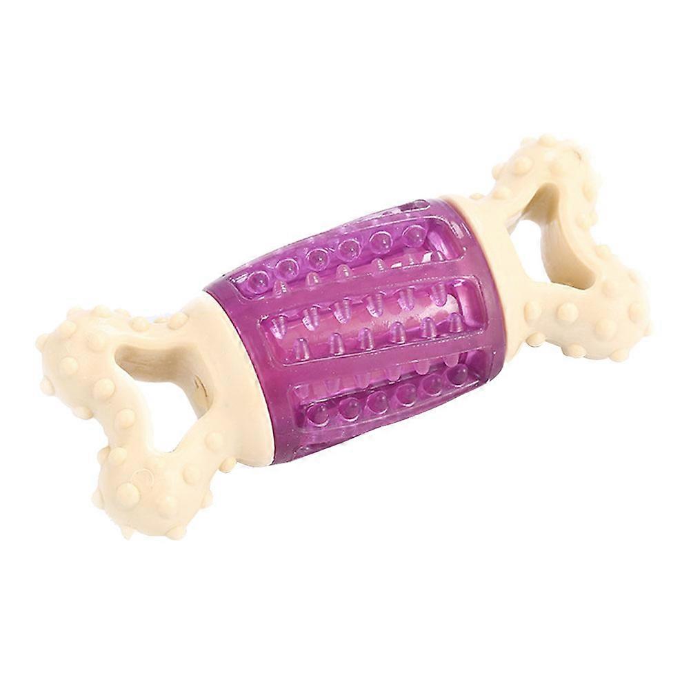 Small Squeaky Toys For Dogs Bone Shape Purple Chew Bite Toy 1Pc