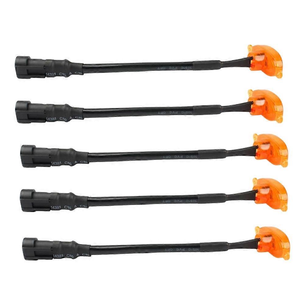 3/4/5/6PCS 12V 通用汽车前格栅灯 LED 汽车小黄灯琥珀色超亮频闪灯猛禽烟灯