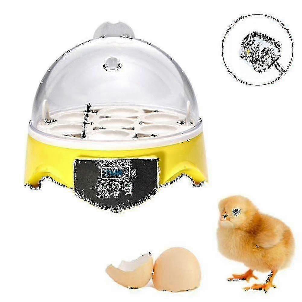 Automatisk fjäderfä 7st Ägg Inkubator Temperaturkontroll Fjäderfä Fågel Kycklingkläckare Z