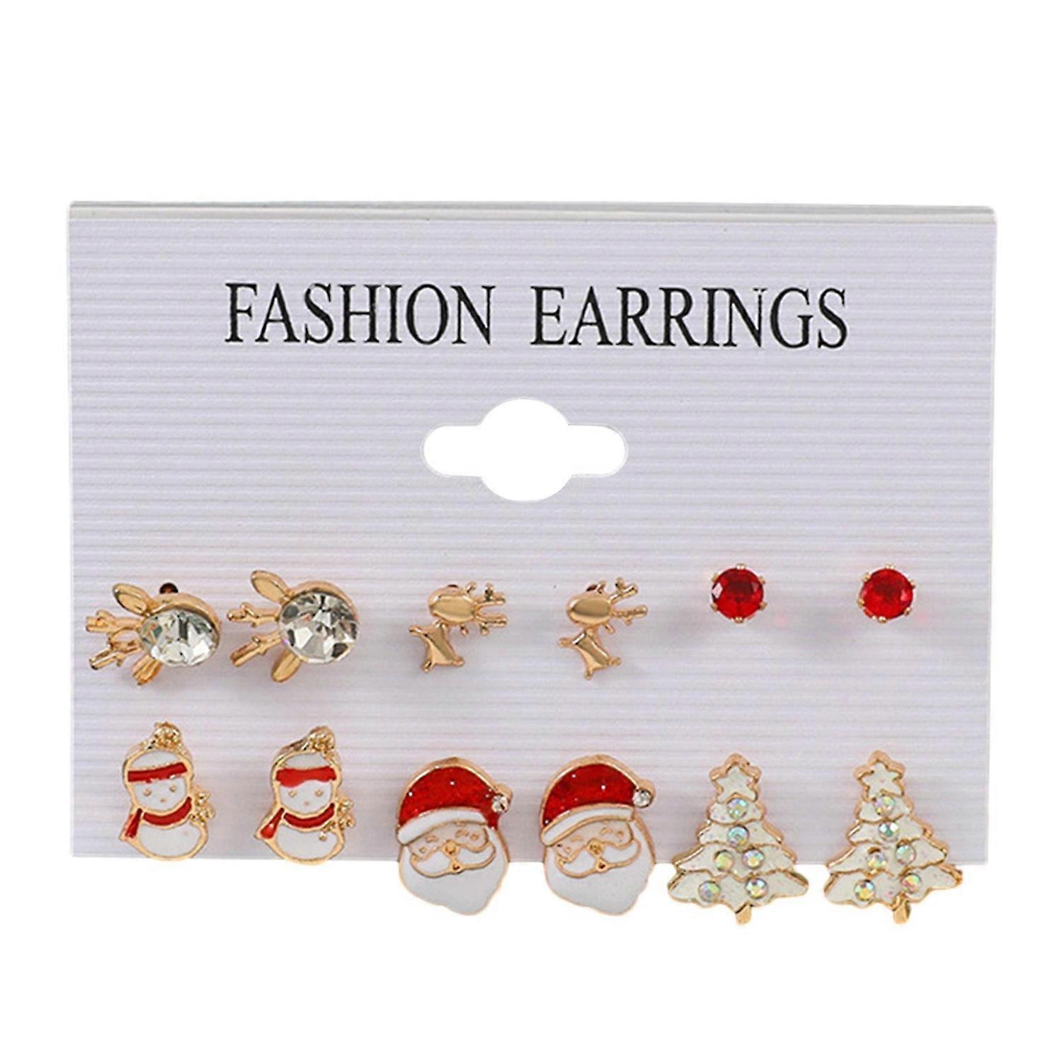 Sevimli Saplama Küpe ile Noel Tarzı All-match Narin Açıklama Küpe Kadınlar Kız için