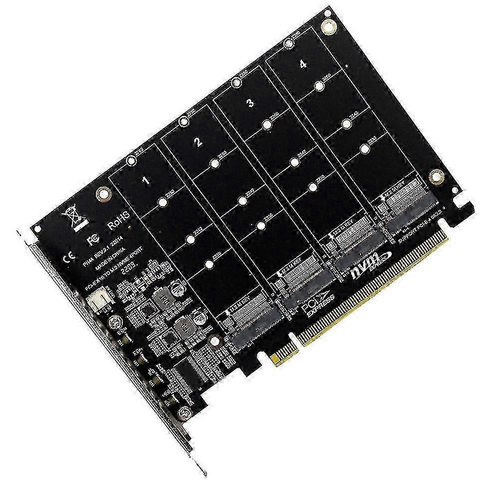 Ph44 Nvme 4-disk Array Card Pci-e Raid Card Signal Splitting Expansion Card Nvme Raid Pcie 4.0 3.0