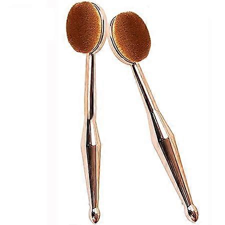 2x makeup brushes, foundation brushes (rose gold)
