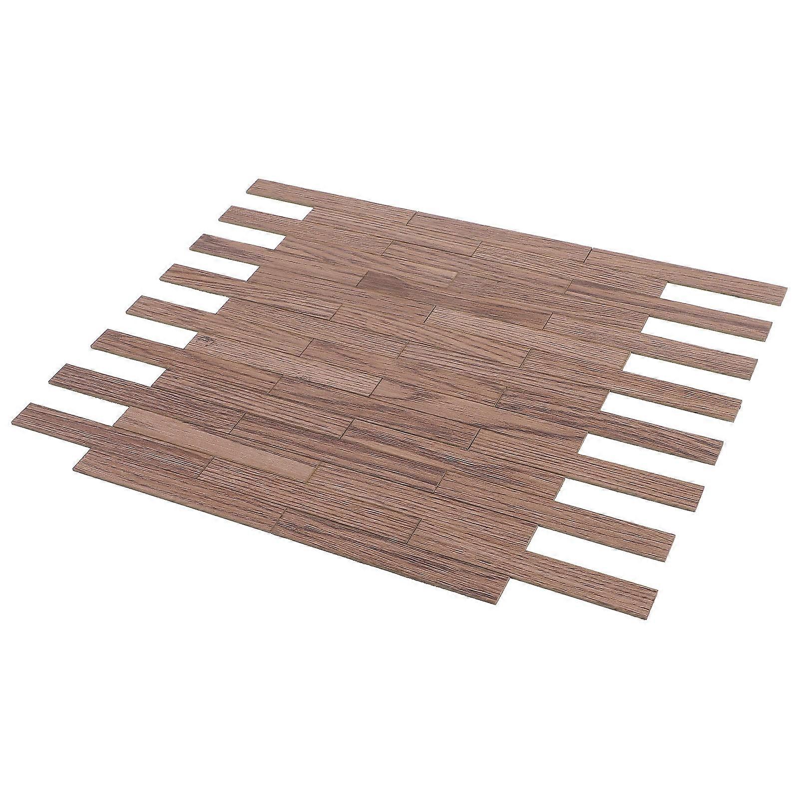 Mini House Floorboard Miniature Dollhouse Flooring Model House Decoration Light Brown Herringbone Pattern 40Pcs