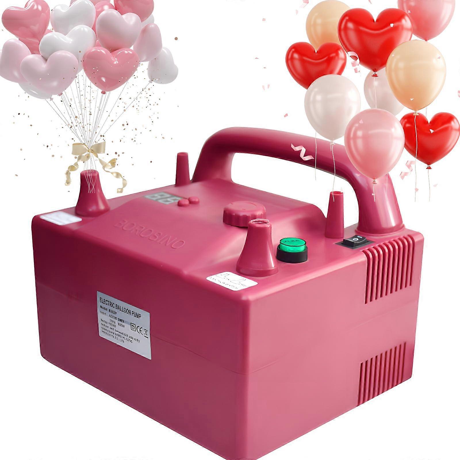Electric balloon air pump, 800W dualnozzle balloon blower pump with adjustable timer and wind speed function.