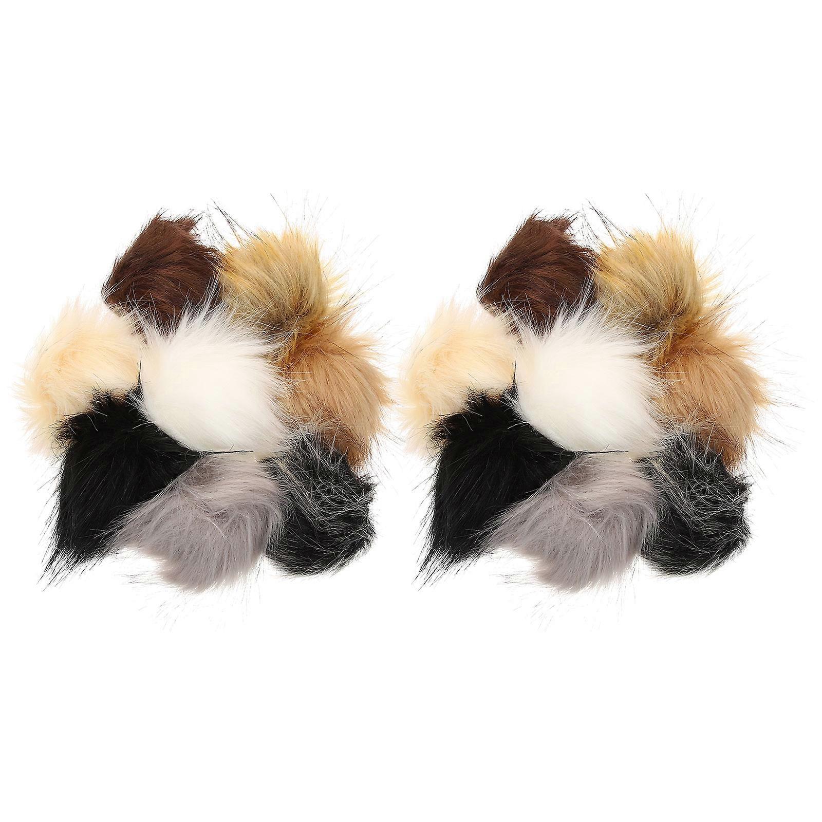 Bile de pluș Design pufos Proiecte DIY Pălării Pantofi Gri 16Buc