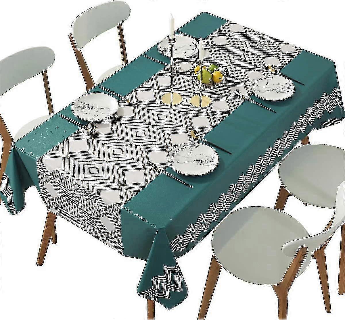 PVC Rectangular Tablecloth, Anti-Stain Waterproof Picnic Table Cover