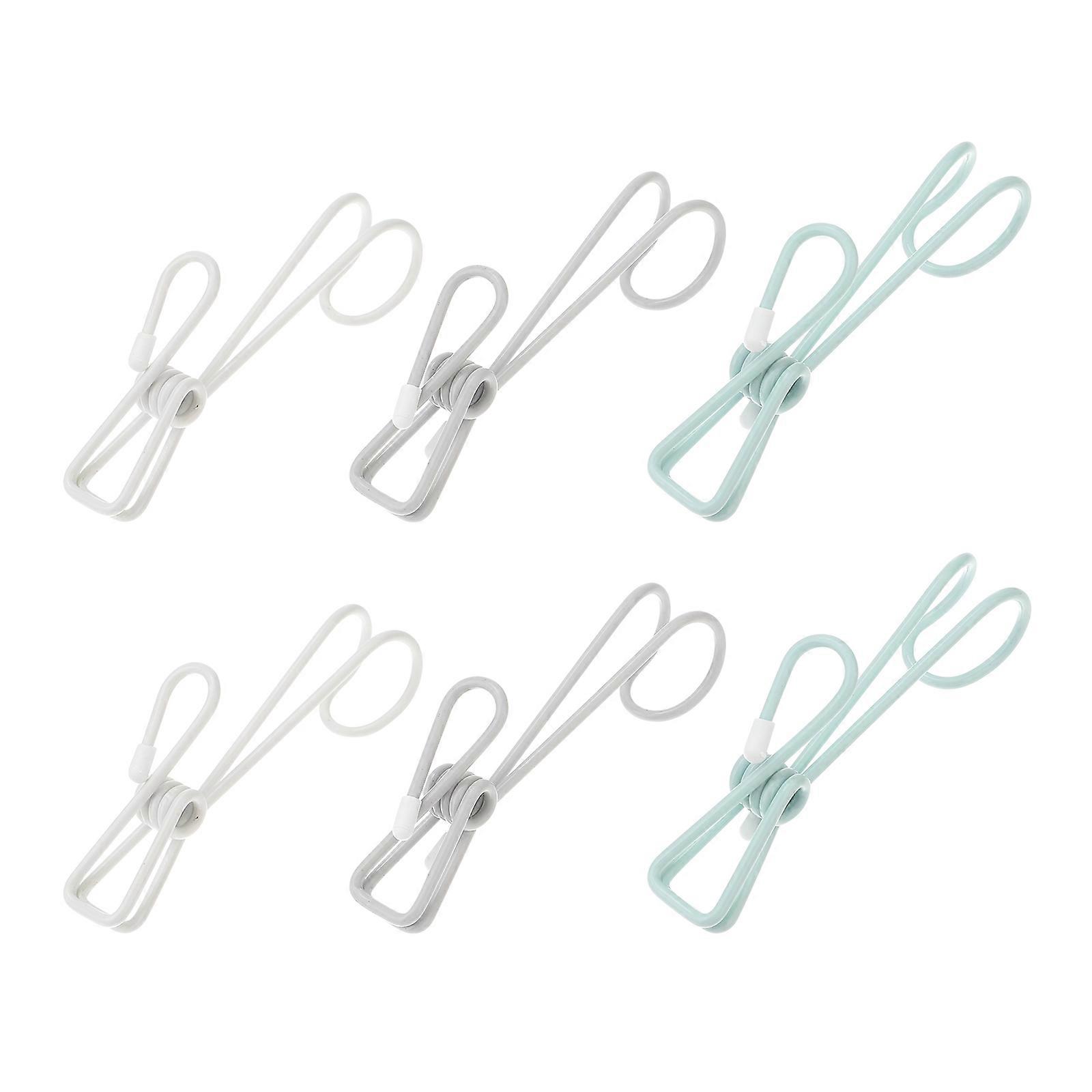 Windproof Clothespins with ABS Material for Home Use 6pcs White Small Size