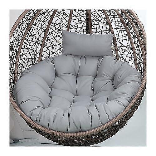 Swing cushion, seat cushion, poly rattan hanging swing, replacement cushion (Gray, 115 cm)