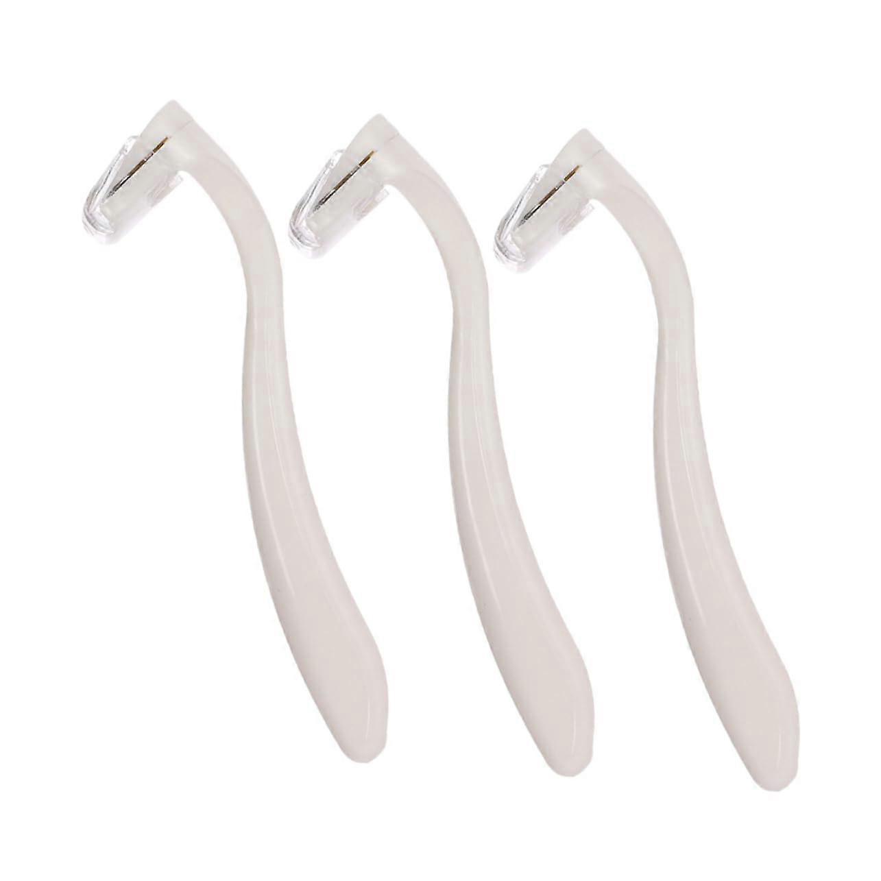 3-Piece Women's Portable Facial Hair Remover Razor For Travel And Daily Use Underarm And Intimate Hair
