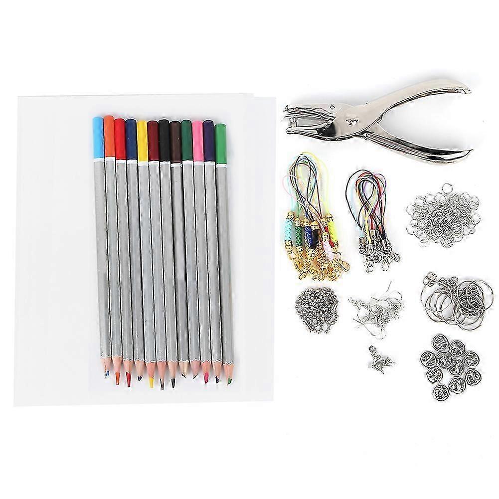 Heat Shrinkable Film Set for DIY with 12 Color Pencils