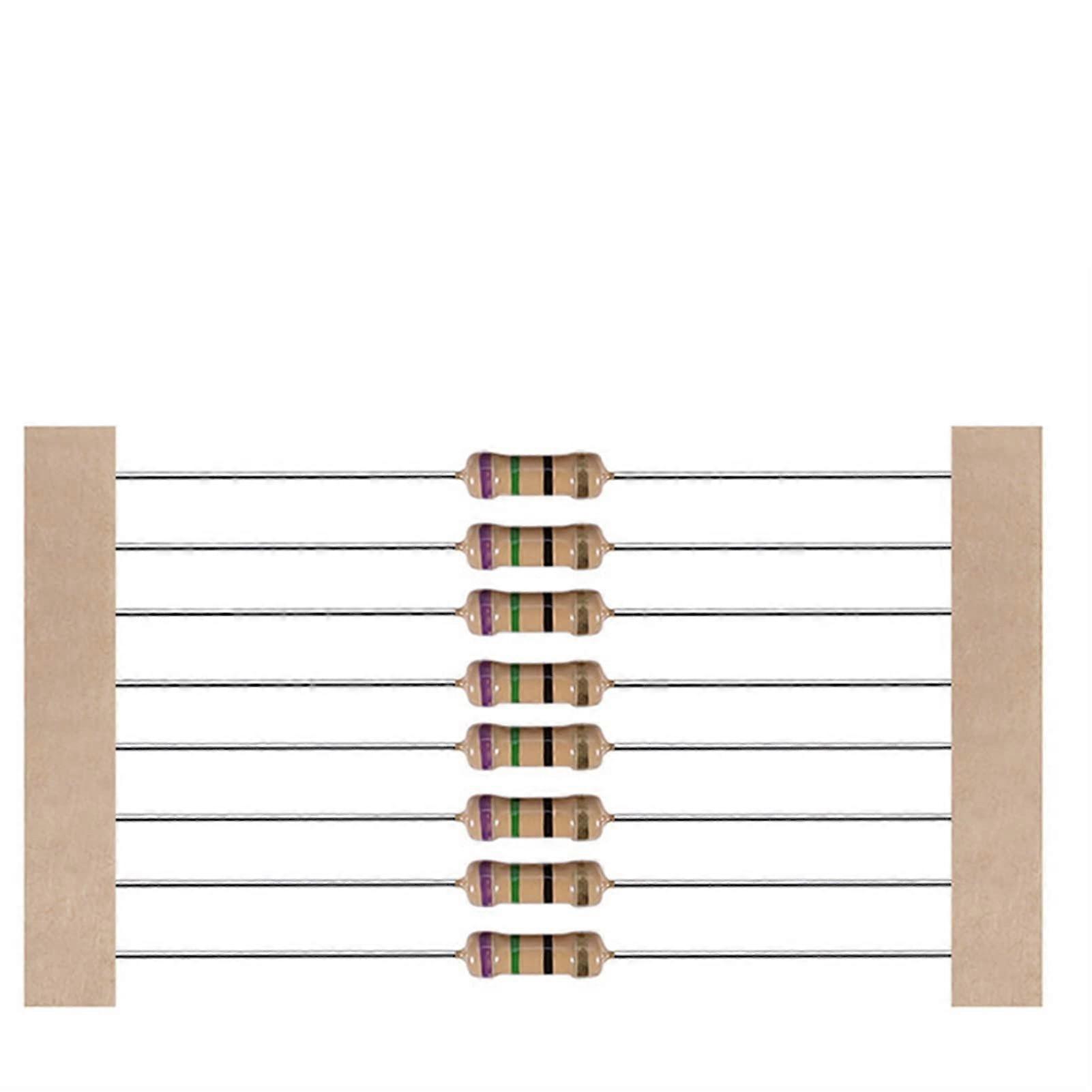 1/4W 5% Carbon Film Resistors 270K Ohm - 100pcs High Precision Electronic Components, Size 1/4 Watt, Low Tolerance
