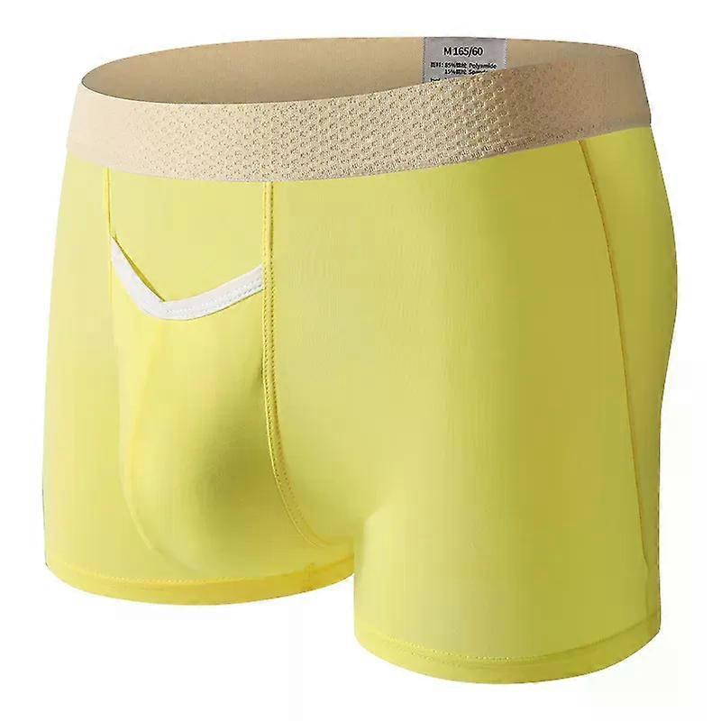 ملابس داخلية رجالية صندوقي حرير ثلج رقيق للغاية مرن بارد ملمس سريع جفاف شفاف انتفاخ الحقيبة فتح جيوب سريعة الجفاف شورت ملاكم سريع الجفاف