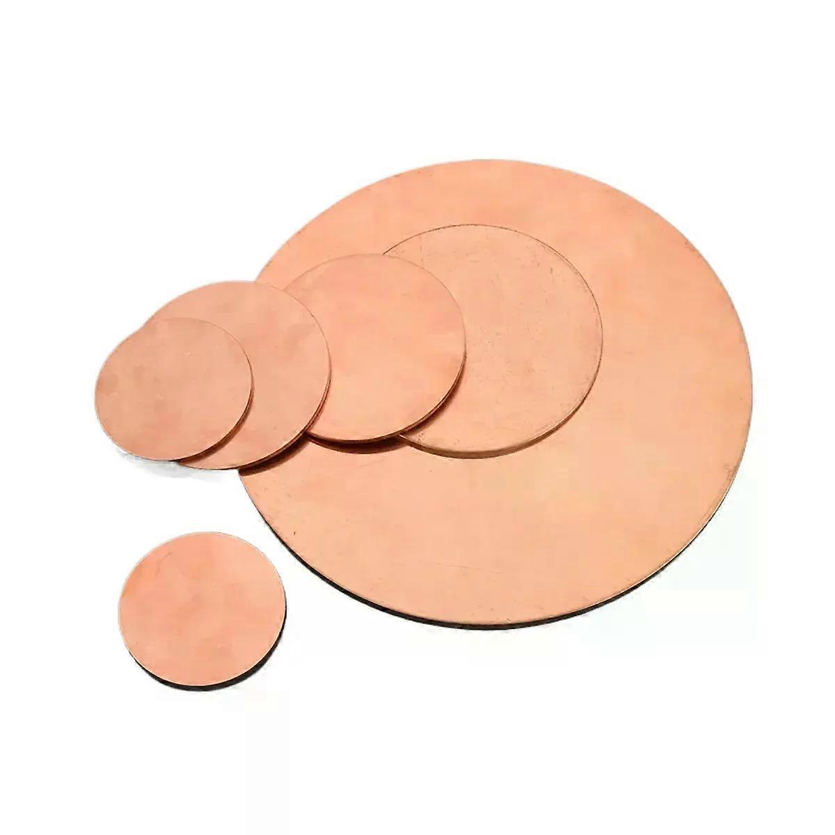 5pcs T2 Copper Disc Diameter 30mm 31mm 32mm 33mm 34mm 35mm~50mmPure Copper Round Plate Circular Sheet Thickness 01mm - 5mm