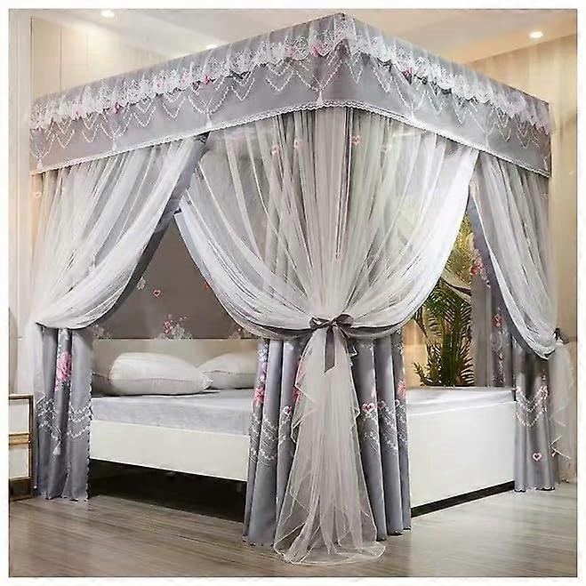 Bed Canopy Bed Curtains with 4 Corners for Girls – Cozy Bed Canopy Net (Color: B, Size: 120*200cm)