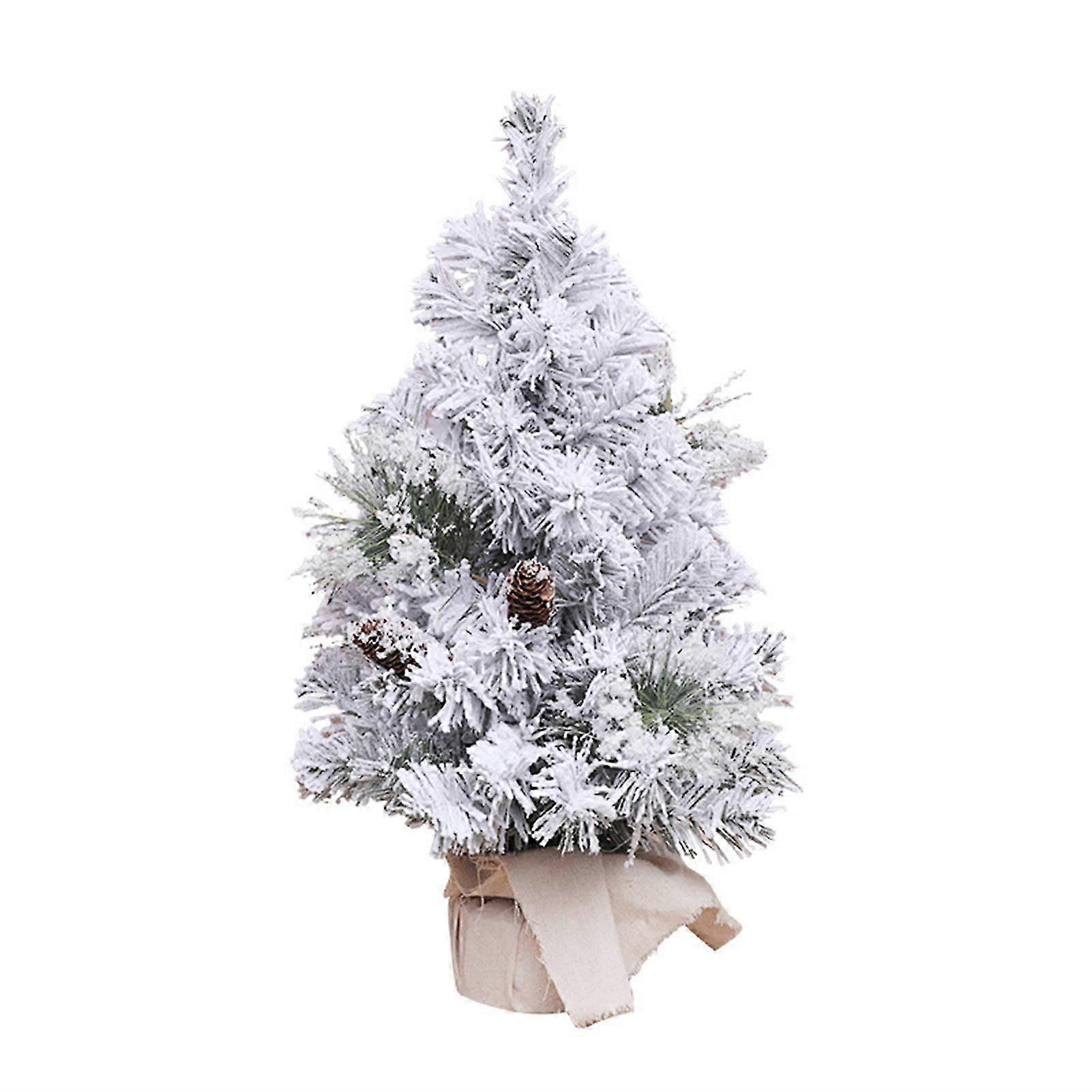 Mini Christmas Tree Snow Flocked Xmas Tree Desktop Decoration For Home Party New Year 2024 Navidad Ornaments Gifts 30/40/50CM