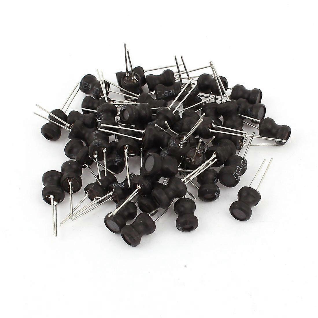 50 adet geçiş deliği 3.3 H 1.5 A 6 x 8 mm %10 siyah radyal indüktör