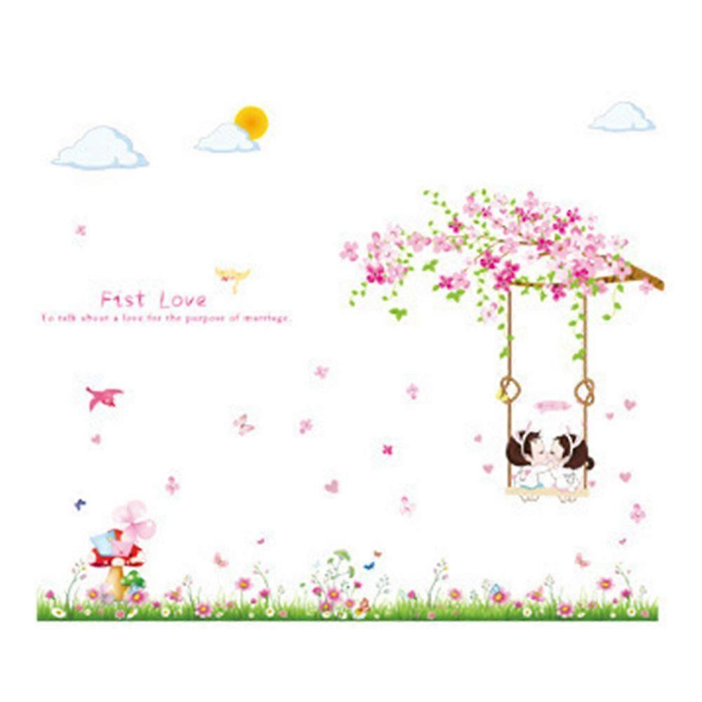 wallpaper wall couple stickers sakura tree removable