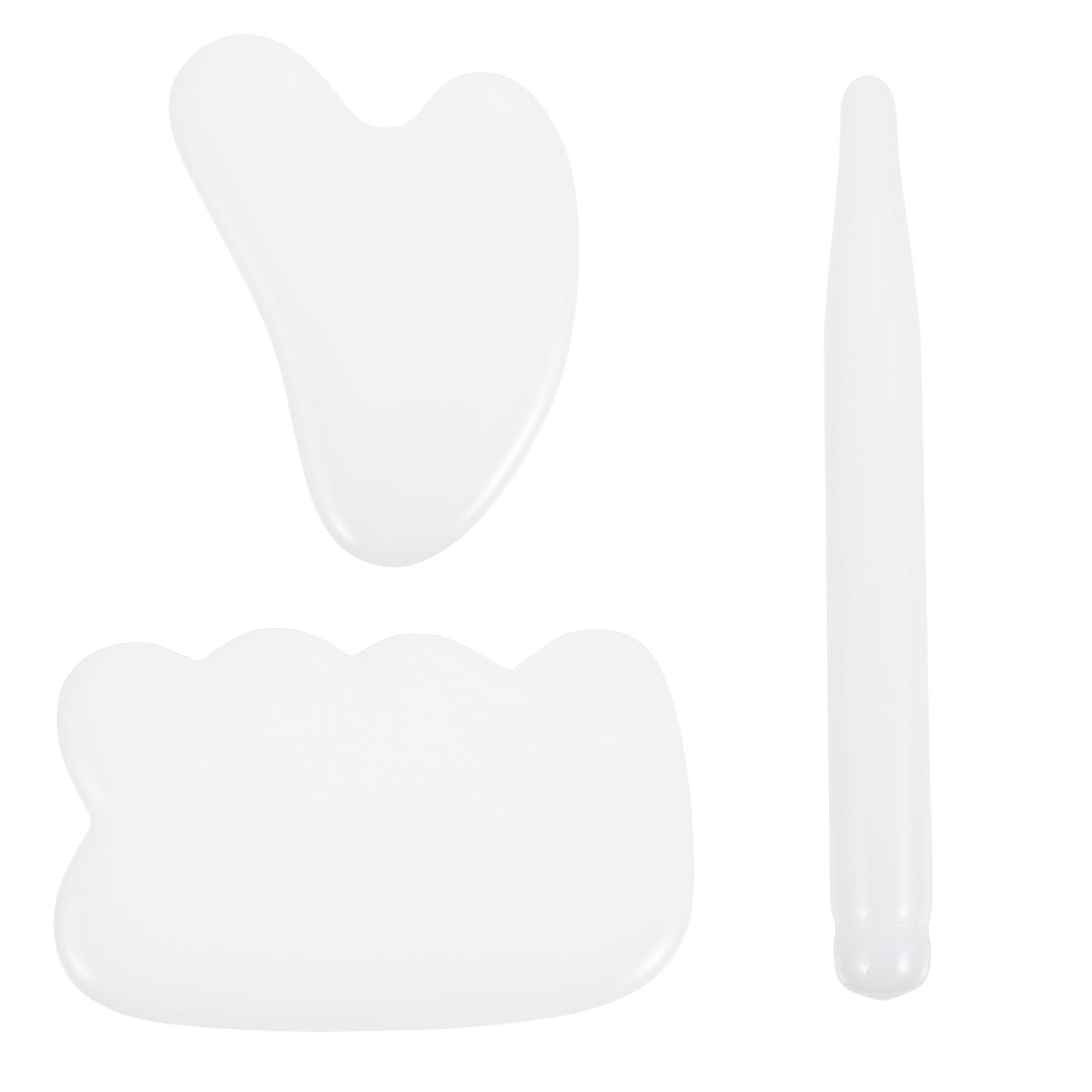 Face Shaping Gua Board Health Enthusiasts 8x5.5cm Jade 3Pcs