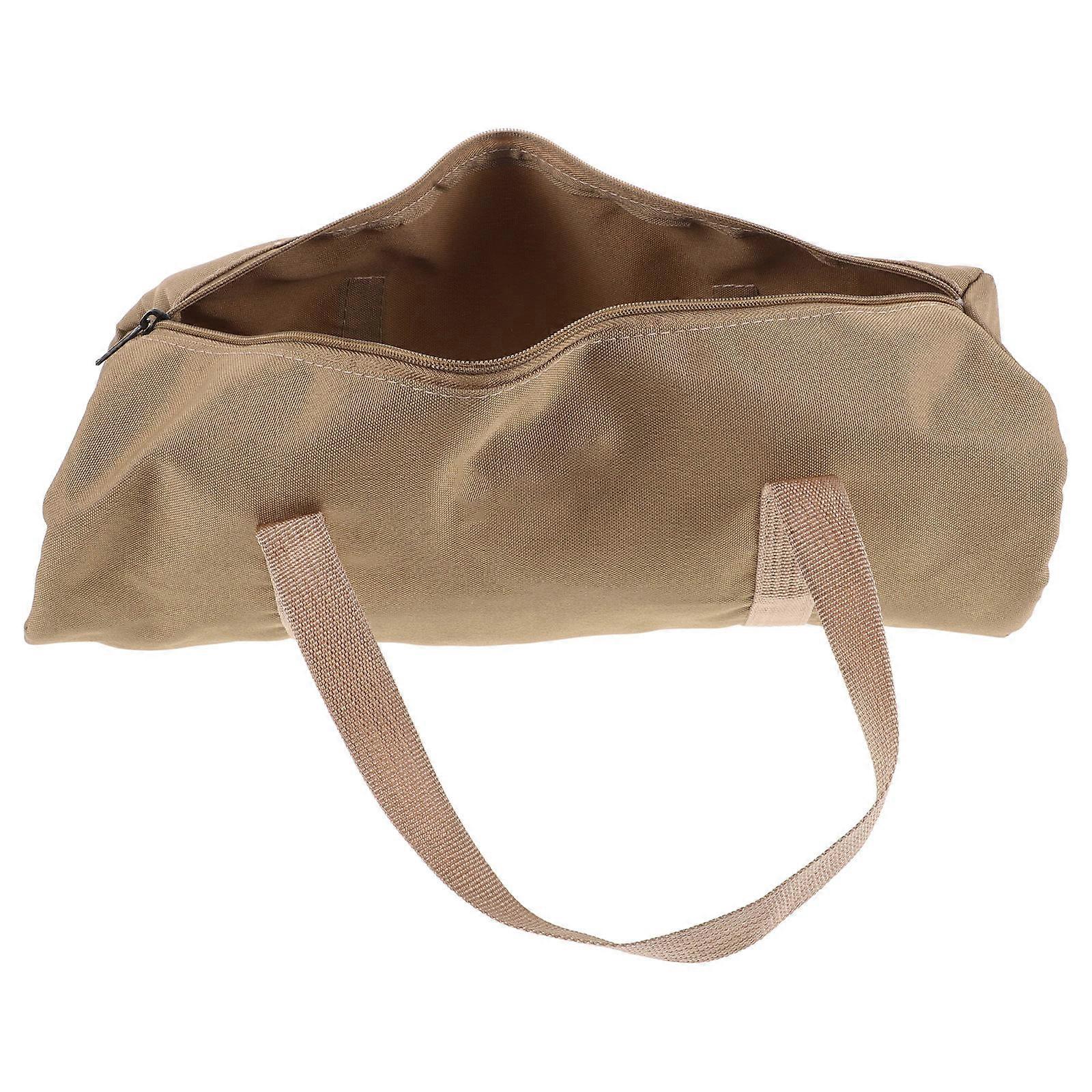 Camping Tool Organizer Pouch Portable Small Tent Peg Bag Khaki Waterproof 1Set