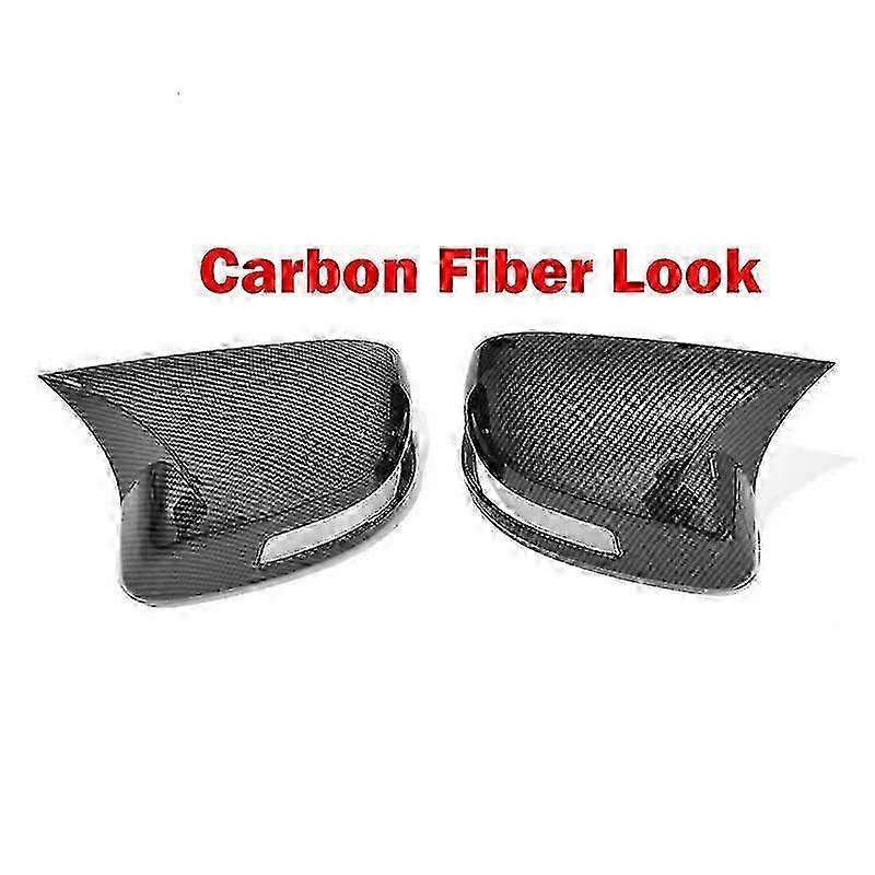 2pcs Side RearView Mirror Cover Caps Trim Gloss Black Carbon Fiber Fit For Fit For Honda Civic 9th 2012 2013 2014 2015 Exterior Sticker