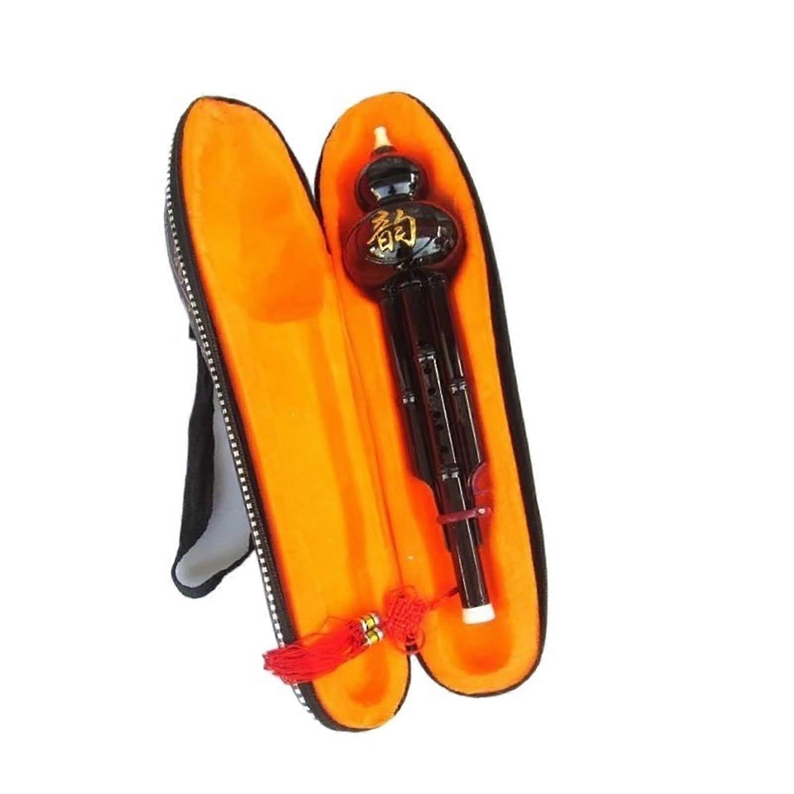 Beginner Hulusi Flute Chinese Traditional Instrument Handmade Hulusi with Leather Box