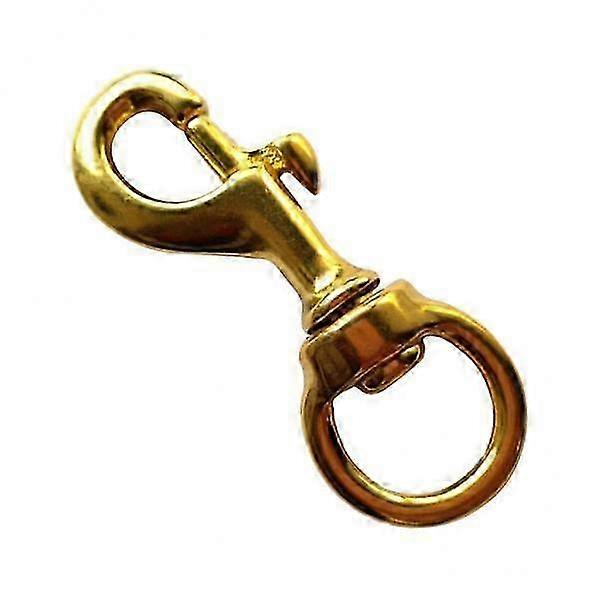 4X Heavy Duty Solid Brass Swivel Eye Lobster Clasp Snap Hook 80mm