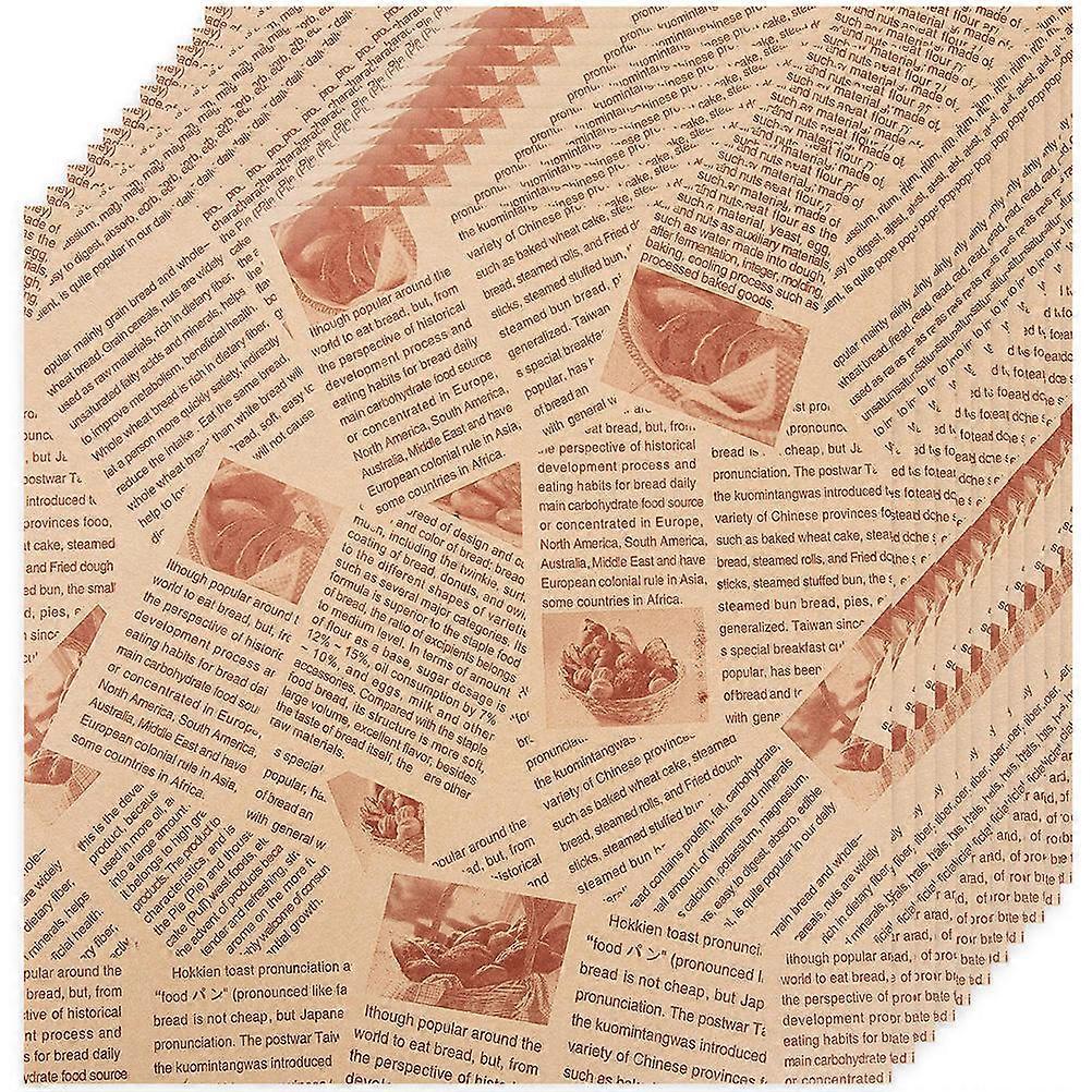 Wrapping Paper For Hamburger Paper Greaseproof Square 22.00X22.00X0.10CM 100Pcs