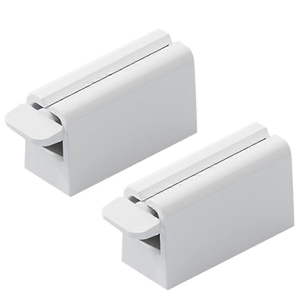 Wall Mounted Toothpaste Holder for Home Use Easy to Use Noncontact Operation White ABS Silicone 4.7x3.5x8.3 inches