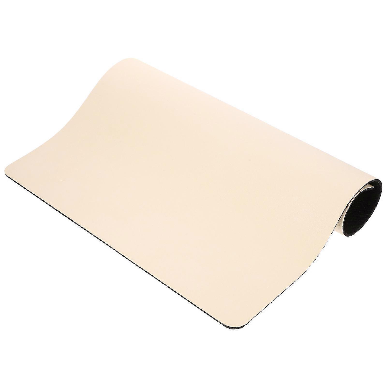 Diatomite Pet Feeding Mat for Home Use Beige Super Absorbent and Quick Dry Keeps Floor .8x5.9 Inches